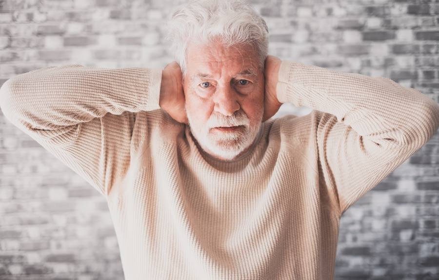 Doctor explaining ear anatomy model — common causes of tinnitus and ringing in the ears