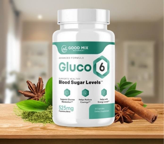 Gluco6 bottle with ingredients