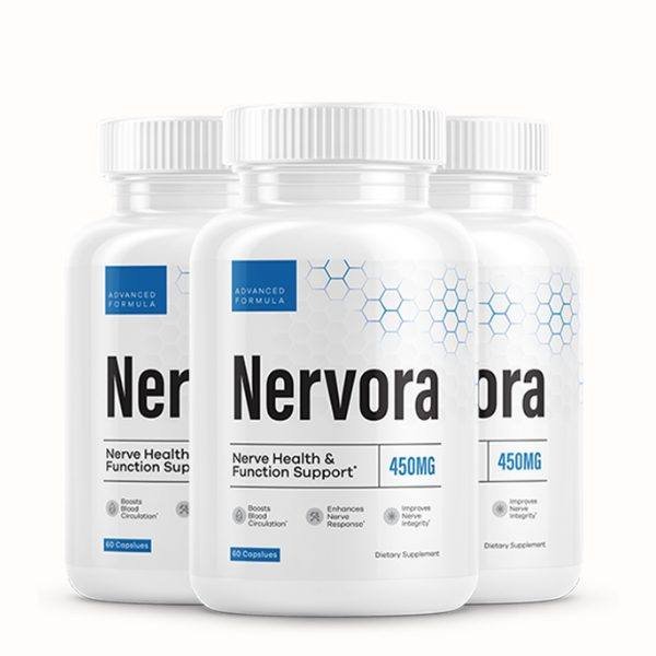Nervora 3-bottle pack — Advanced Nerve Health & Function Support 450mg